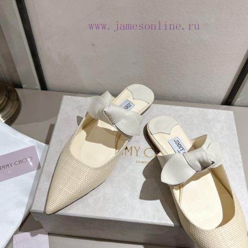 Jimmy Choo2024ssRali Lafite Grass Knitted Pointed Single Shoes, with a small sheepskin crossylgnrspu - Image 4