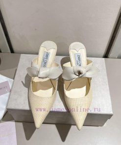 Jimmy Choo2024ssRali Lafite Grass Knitted Pointed Single Shoes, with a small sheepskin crossvnmq1hs8
