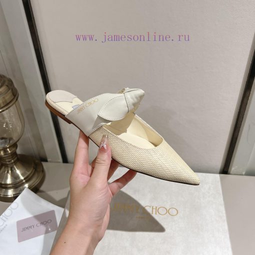 Jimmy Choo2024ssRali Lafite Grass Knitted Pointed Single Shoes, with a small sheepskin crossylgnrspu - Image 7