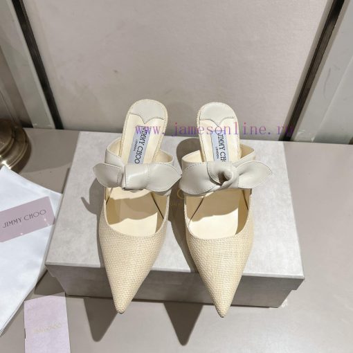 Jimmy Choo2024ssRali Lafite Grass Knitted Pointed Single Shoes, with a small sheepskin crossvnmq1hs8 - Image 2