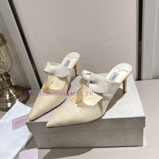 Jimmy Choo2024ssRali Lafite Grass Knitted Pointed Single Shoes, with a small sheepskin crossvnmq1hs8 - Image 4