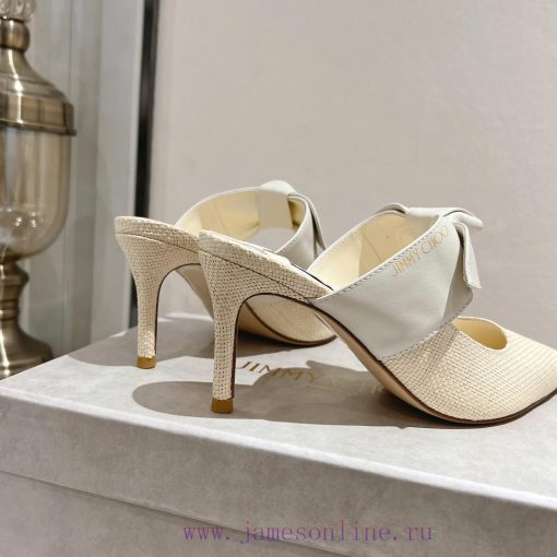 Jimmy Choo2024ssRali Lafite Grass Knitted Pointed Single Shoes, with a small sheepskin crossvnmq1hs8 - Image 9