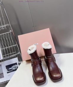 Top tier Miumiu autumn and winter limited edition walking bootsOne of the most worthwhile boqawqauvx