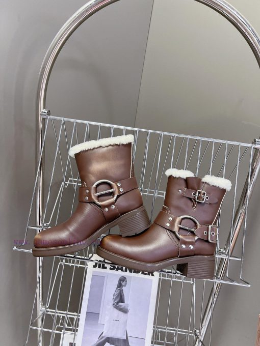 Top tier Miumiu autumn and winter limited edition walking bootsOne of the most worthwhile boqawqauvx - Image 7