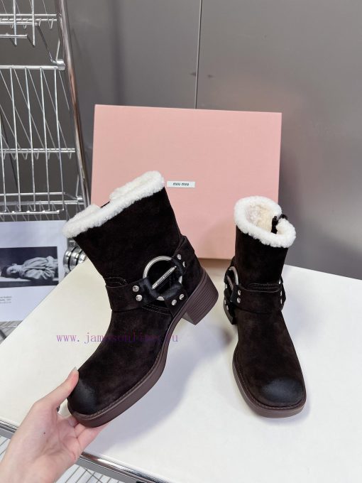 Top tier Miumiu autumn and winter limited edition walking bootsOne of the most worthwhile bocbr0hm4y - Image 5