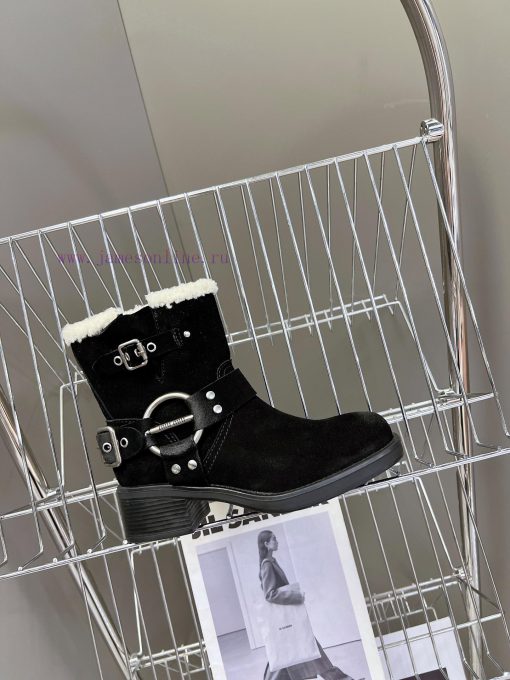 Top tier Miumiu autumn and winter limited edition walking bootsOne of the most worthwhile bo18ji35xf - Image 6