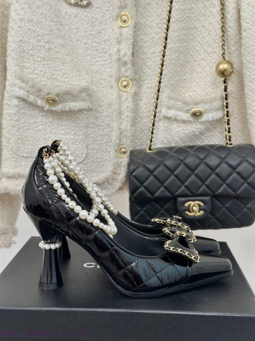 Chanel | Chanel Classic Early Autumn Pearl Chain Butterfly High Heels Single Shoe Collectiotjni4rq8 - Image 2