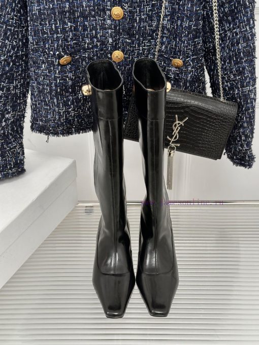 ODTD24ss Classic Retro Splicing Knight Boots Long BootsThe autumn and winter atmosphere artied0ecmjb - Image 5