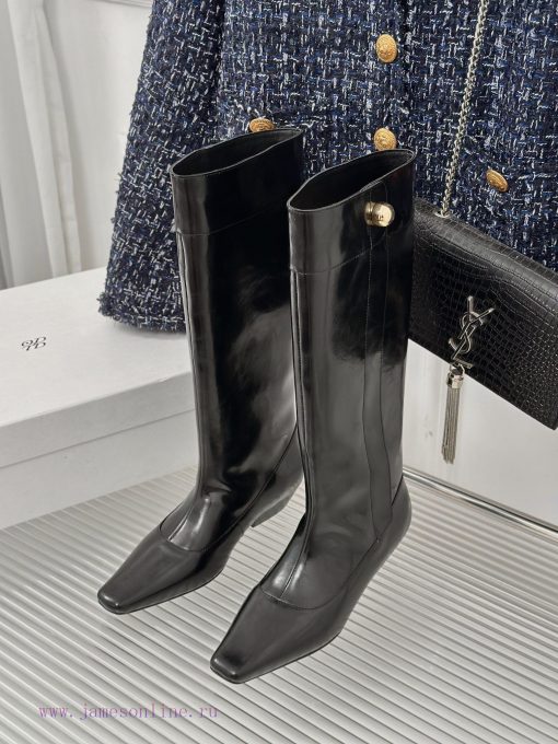 ODTD24ss Classic Retro Splicing Knight Boots Long BootsThe autumn and winter atmosphere artied0ecmjb - Image 7