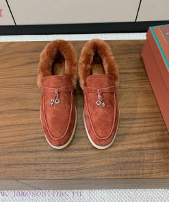 Loro Piana collar wool loafers, Italy's top cashmere retro elegant low-key luxury fashion, puvzufg61