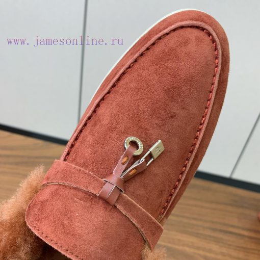 Loro Piana collar wool loafers, Italy's top cashmere retro elegant low-key luxury fashion, puvzufg61 - Image 6