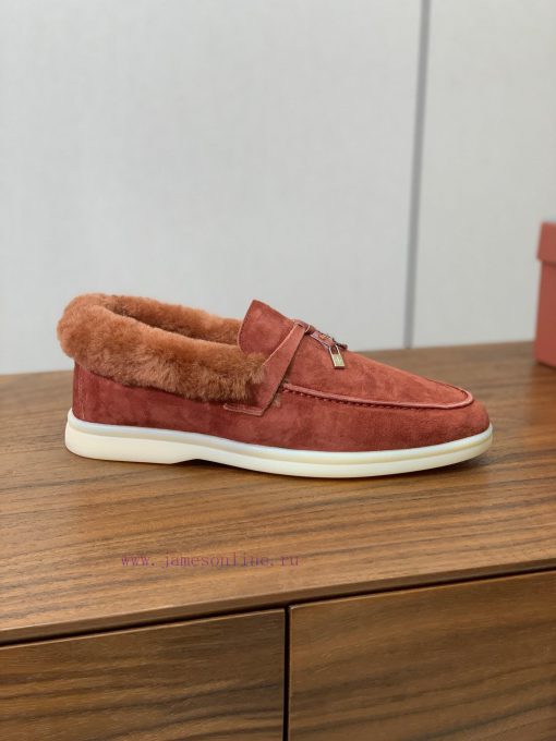 Loro Piana collar wool loafers, Italy's top cashmere retro elegant low-key luxury fashion, puvzufg61 - Image 8