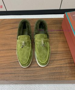 Loro Piana collar wool loafers, Italy's top cashmere retro elegant low-key luxury fashion, ph16a690a