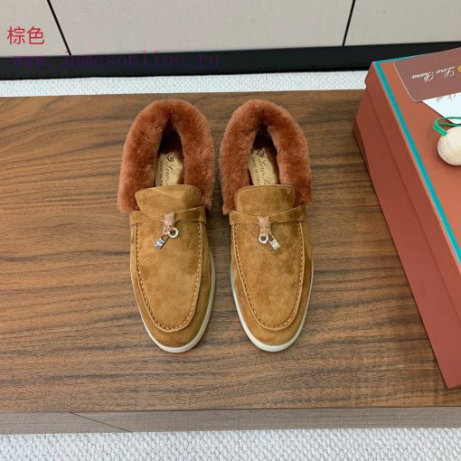 Loro Piana collar wool loafers, Italy's top cashmere retro elegant low-key luxury fashion, pq2z1esq1 - Image 2