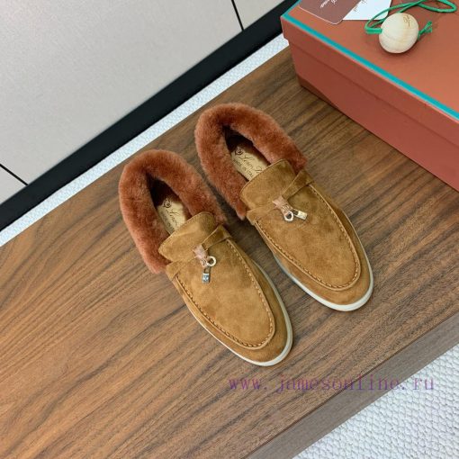 Loro Piana collar wool loafers, Italy's top cashmere retro elegant low-key luxury fashion, pq2z1esq1 - Image 3