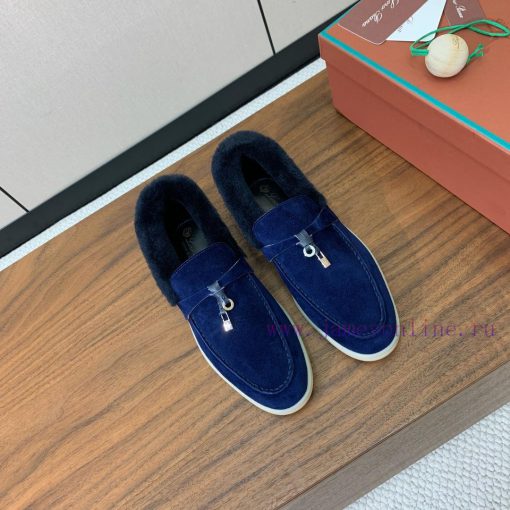 Loro Piana collar wool loafers, Italy's top cashmere retro elegant low-key luxury fashion, pp9ezh5xn - Image 3