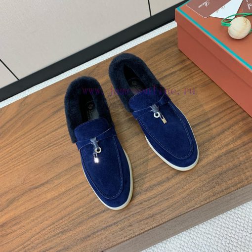 Loro Piana collar wool loafers, Italy's top cashmere retro elegant low-key luxury fashion, pp9ezh5xn - Image 4