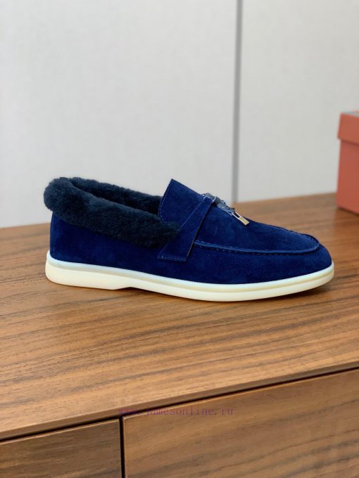 Loro Piana collar wool loafers, Italy's top cashmere retro elegant low-key luxury fashion, pp9ezh5xn - Image 8