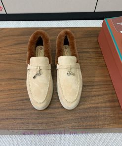 Loro Piana collar wool loafers, Italy's top cashmere retro elegant low-key luxury fashion, p0fvcrmya