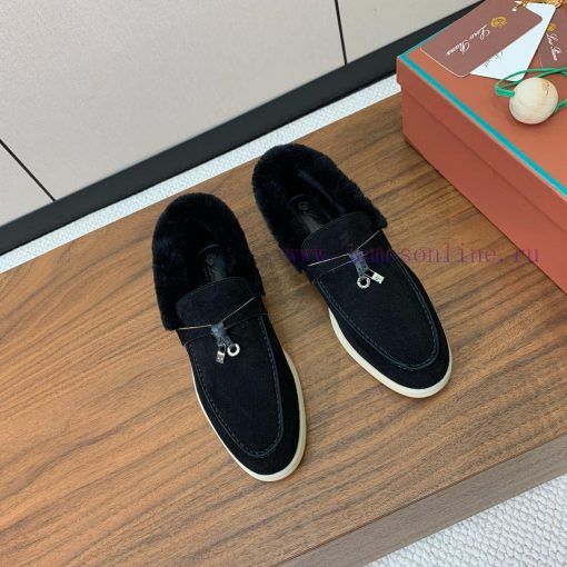 Loro Piana collar wool loafers, Italy's top cashmere retro elegant low-key luxury fashion, p3c0nz40q - Image 4