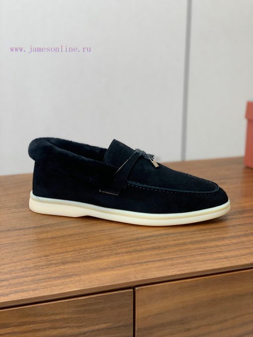 Loro Piana collar wool loafers, Italy's top cashmere retro elegant low-key luxury fashion, p3c0nz40q - Image 8