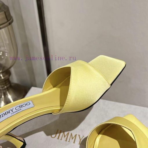 Jimmy Chou, classic square toe V-neck high-heeled slippers with 6.5 kitten heel design, softf4q2ogjs - Image 10