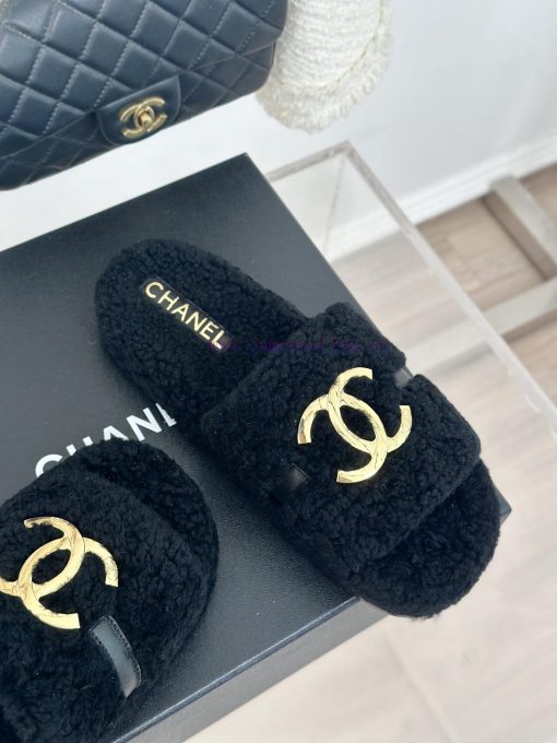 Chanel | Chanel Classic Metal Double C Hairy SlippersThe "First to Wear" series of walking s04mq9tgg - Image 6