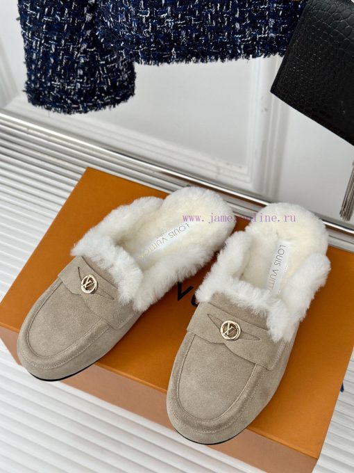 Donkey's classic and popular hairy half slippersFashionable and essential itemFurry, soft anhe04n88g - Image 3