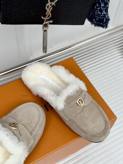 Donkey's classic and popular hairy half slippersFashionable and essential itemFurry, soft anhe04n88g - Image 6