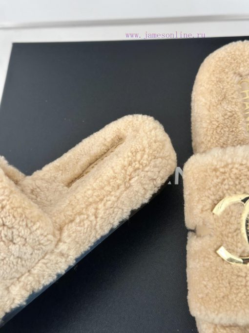 Chanel | Chanel Classic Metal Double C Hairy SlippersThe "First to Wear" series of walking sr7kzvugj - Image 7