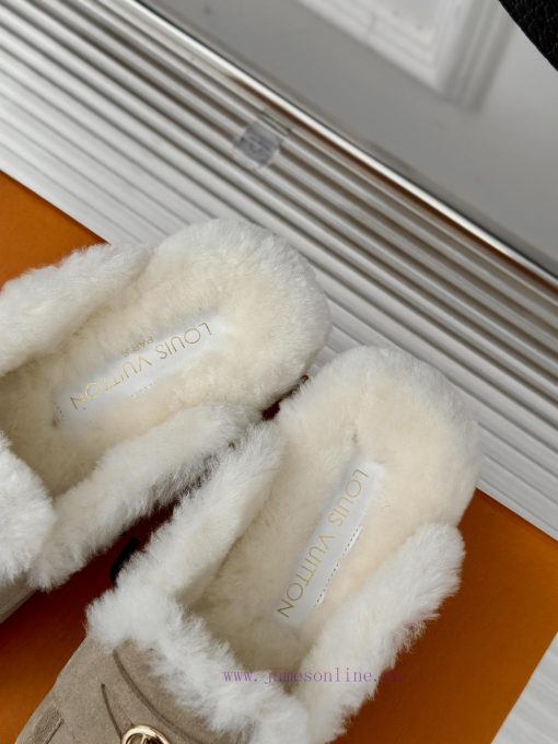 Donkey's classic and popular hairy half slippersFashionable and essential itemFurry, soft anhe04n88g - Image 9