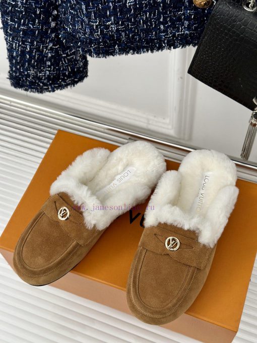 Donkey's classic and popular hairy half slippersFashionable and essential itemFurry, soft anzehda9gx - Image 3