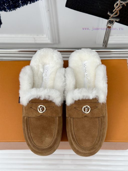Donkey's classic and popular hairy half slippersFashionable and essential itemFurry, soft anzehda9gx - Image 5