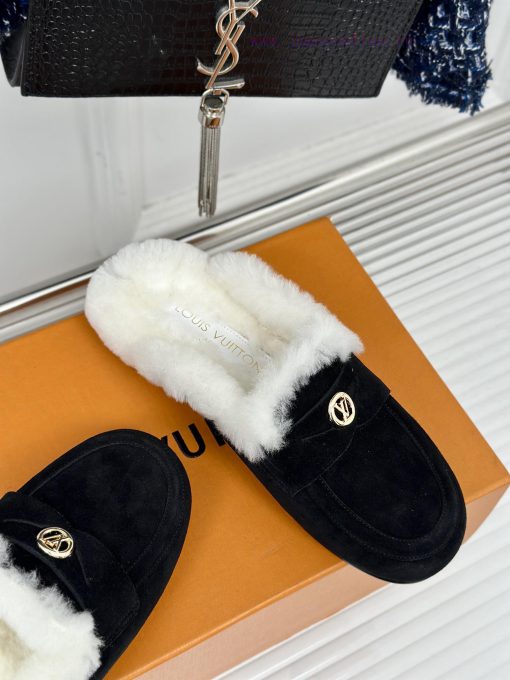 Donkey's classic and popular hairy half slippersFashionable and essential itemFurry, soft anf0m4uzgt - Image 6