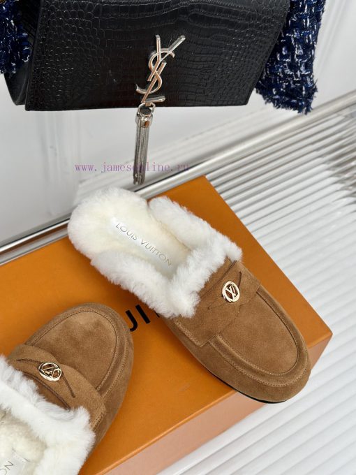 Donkey's classic and popular hairy half slippersFashionable and essential itemFurry, soft anzehda9gx - Image 6