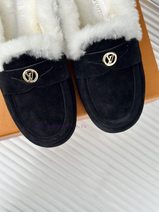 Donkey's classic and popular hairy half slippersFashionable and essential itemFurry, soft anf0m4uzgt - Image 8