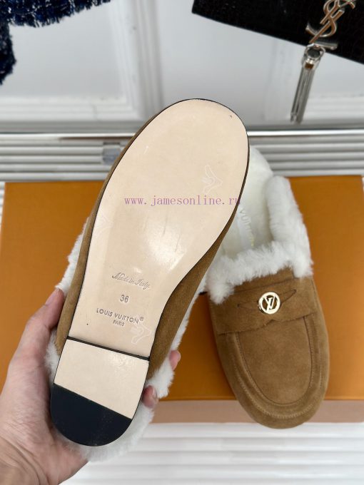 Donkey's classic and popular hairy half slippersFashionable and essential itemFurry, soft anzehda9gx - Image 10