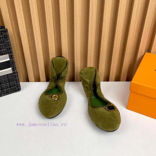 p. Lv Chicken rolls shoes, dancing shoesThe fabric is made of imported sheep suede leather ac75jr8fd - Image 8