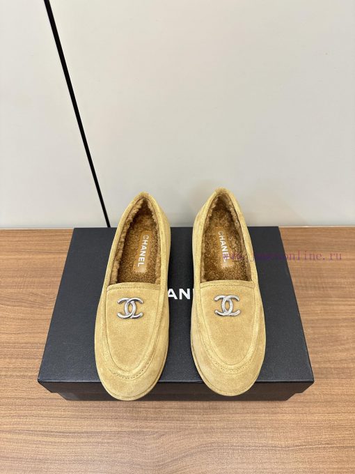 Chanel's new Chanel lambhair loafers for autumn and winter 2423ss Grandma Xiang's new Le Fu 00ogvx7c
