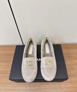 Chanel's new Chanel lambhair loafers for autumn and winter 2423ss Grandma Xiang's new Le Fu rmz389ok