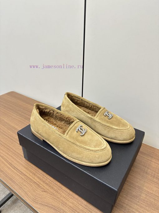 Chanel's new Chanel lambhair loafers for autumn and winter 2423ss Grandma Xiang's new Le Fu 00ogvx7c - Image 3