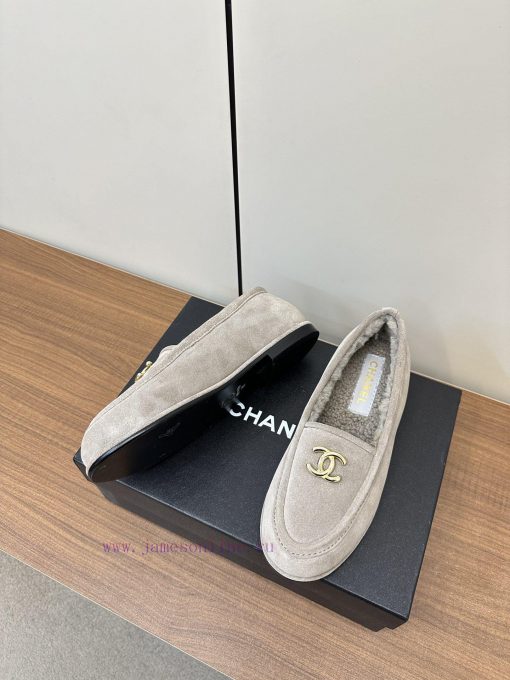 Chanel's new Chanel lambhair loafers for autumn and winter 2423ss Grandma Xiang's new Le Fu rmz389ok - Image 7