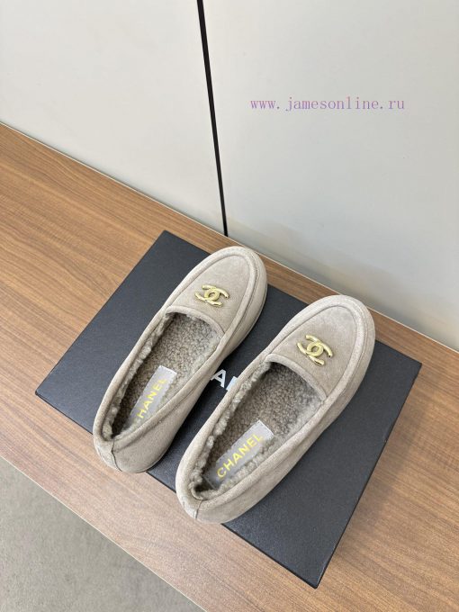 Chanel's new Chanel lambhair loafers for autumn and winter 2423ss Grandma Xiang's new Le Fu rmz389ok - Image 8