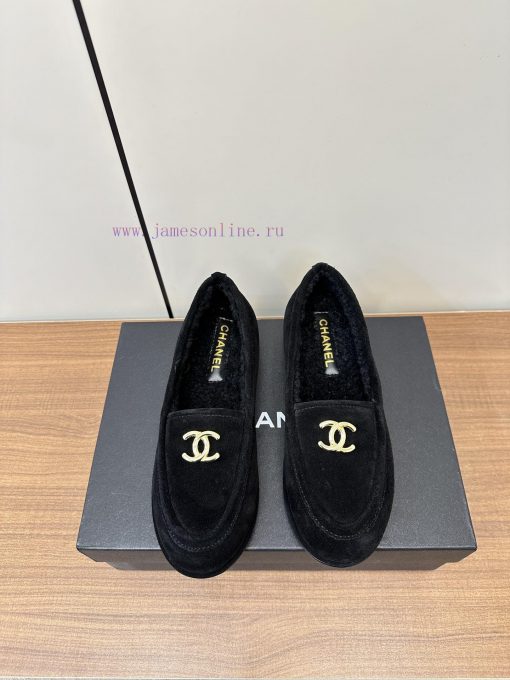 Chanel's new Chanel lambhair loafers for autumn and winter 2423ss Grandma Xiang's new Le Fu nwzdimoc