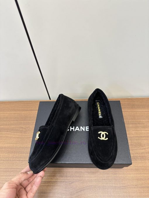 Chanel's new Chanel lambhair loafers for autumn and winter 2423ss Grandma Xiang's new Le Fu nwzdimoc - Image 6