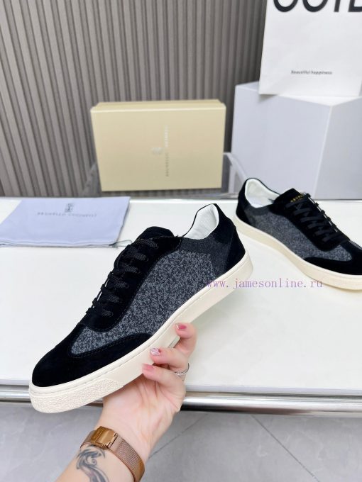 BrunelloCucinelli 🦁 Top Four Seasons Classic Knitted Skateboarding ShoesPrecious imported co71tep0hb - Image 4