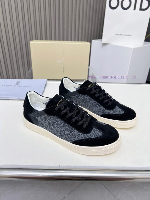 BrunelloCucinelli 🦁 Top Four Seasons Classic Knitted Skateboarding ShoesPrecious imported co71tep0hb - Image 5