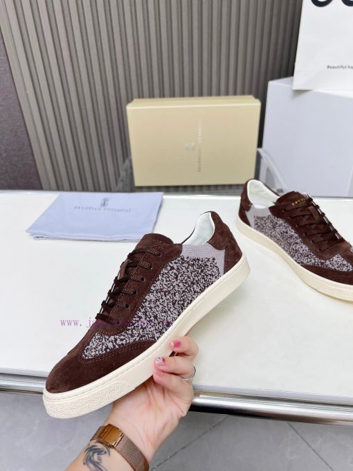 BrunelloCucinelli 🦁 Top Four Seasons Classic Knitted Skateboarding ShoesPrecious imported co2yh6y3lr - Image 4