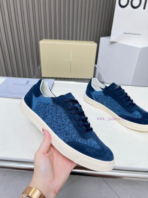 BrunelloCucinelli 🦁 Top Four Seasons Classic Knitted Skateboarding ShoesPrecious imported coe3fbaq8l - Image 3