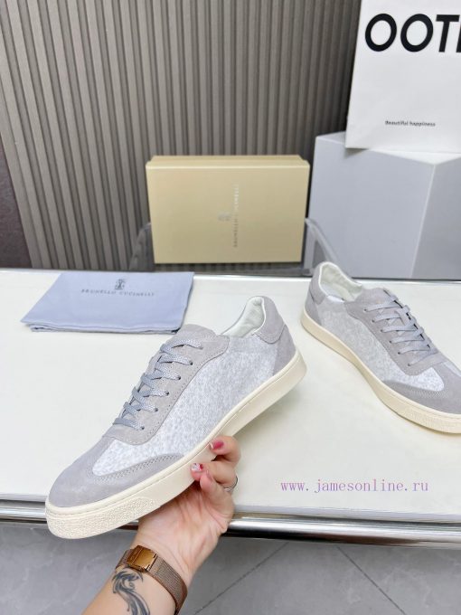 BrunelloCucinelli 🦁 Top Four Seasons Classic Knitted Skateboarding ShoesPrecious imported copw7oo4bb - Image 4